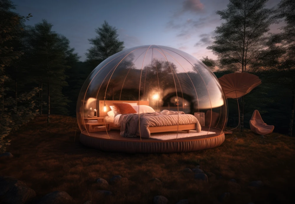 luxurious outdoor single tunnel inflatable bubble tent